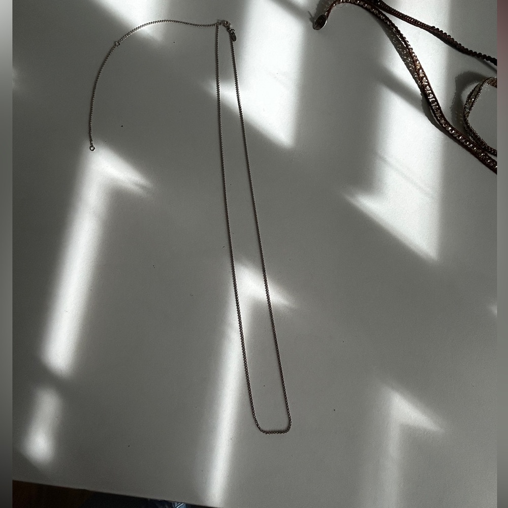 Pandora adjustable long sterling silver necklace